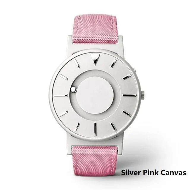 Mesh Quartz Watch without Numerals