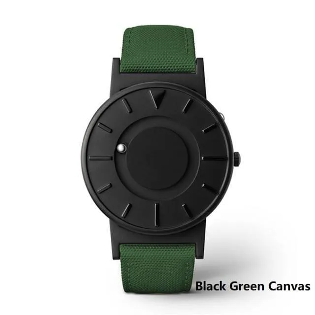 Mesh Quartz Watch without Numerals
