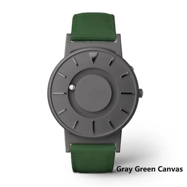 Mesh Quartz Watch without Numerals
