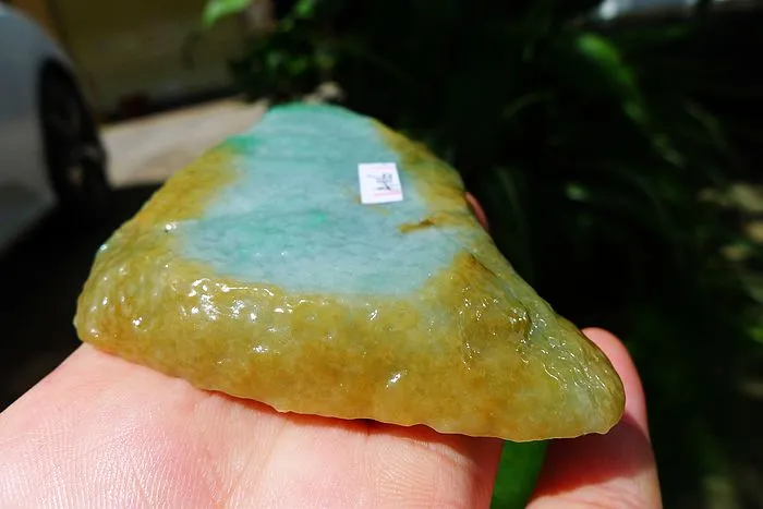 Natural Jade Rough Jadeite Raw (109g,7.8X6.7X1.1cm)
