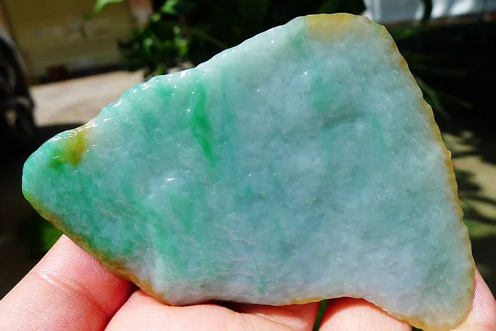 Natural Jade Rough Jadeite Raw (109g,7.8X6.7X1.1cm)