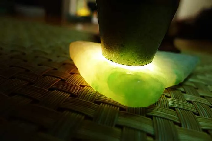 Natural Jade Rough Jadeite Raw (28g,6.4X3.5X0.75cm)