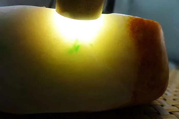 Natural Jade Rough Jadeite Raw (440g,12X5.8X3.8cm)