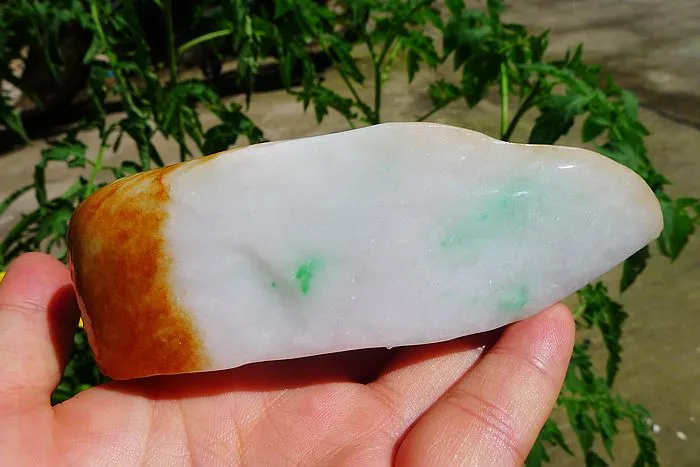 Natural Jade Rough Jadeite Raw (440g,12X5.8X3.8cm)