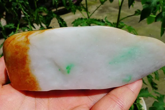 Natural Jade Rough Jadeite Raw (440g,12X5.8X3.8cm)