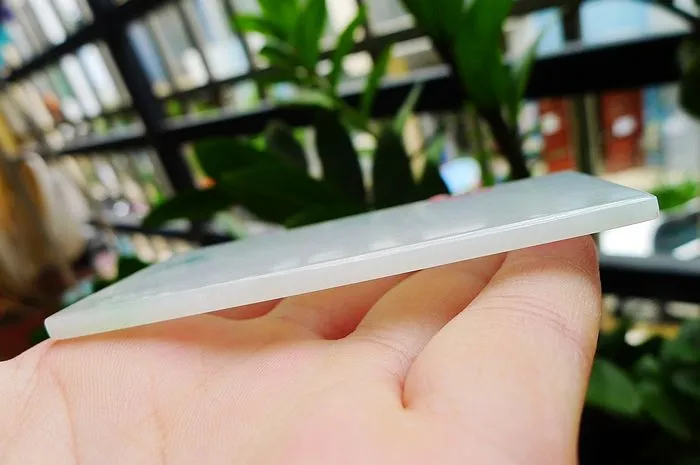 Natural Jade Rough Jadeite Raw (51g,8.7X4.3X0.44cm)