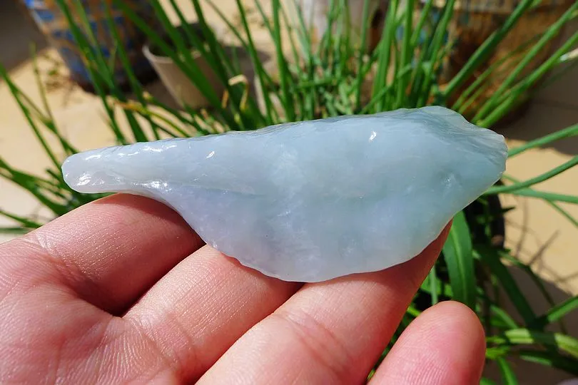Natural Jade Rough Jadeite Raw (62g,7.2X3.6X1.8cm)