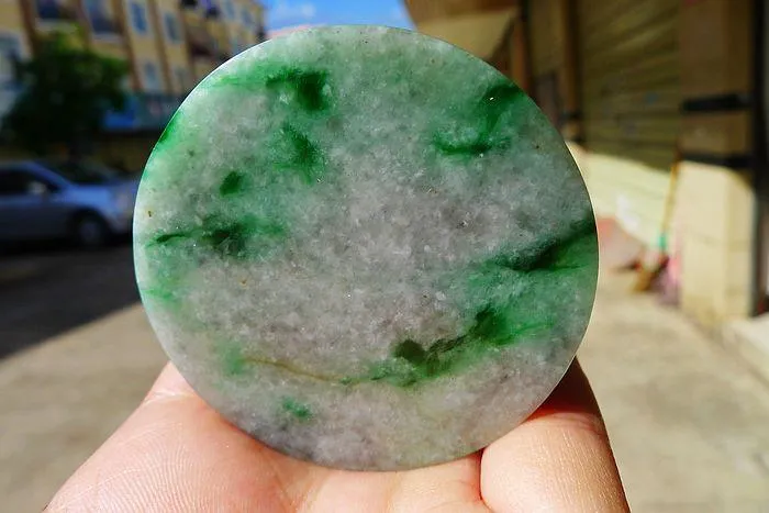 Natural Jade Rough Jadeite Raw (94g,5.5X1.15cm)
