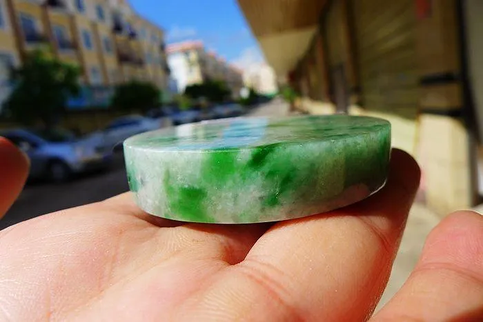 Natural Jade Rough Jadeite Raw (94g,5.5X1.15cm)