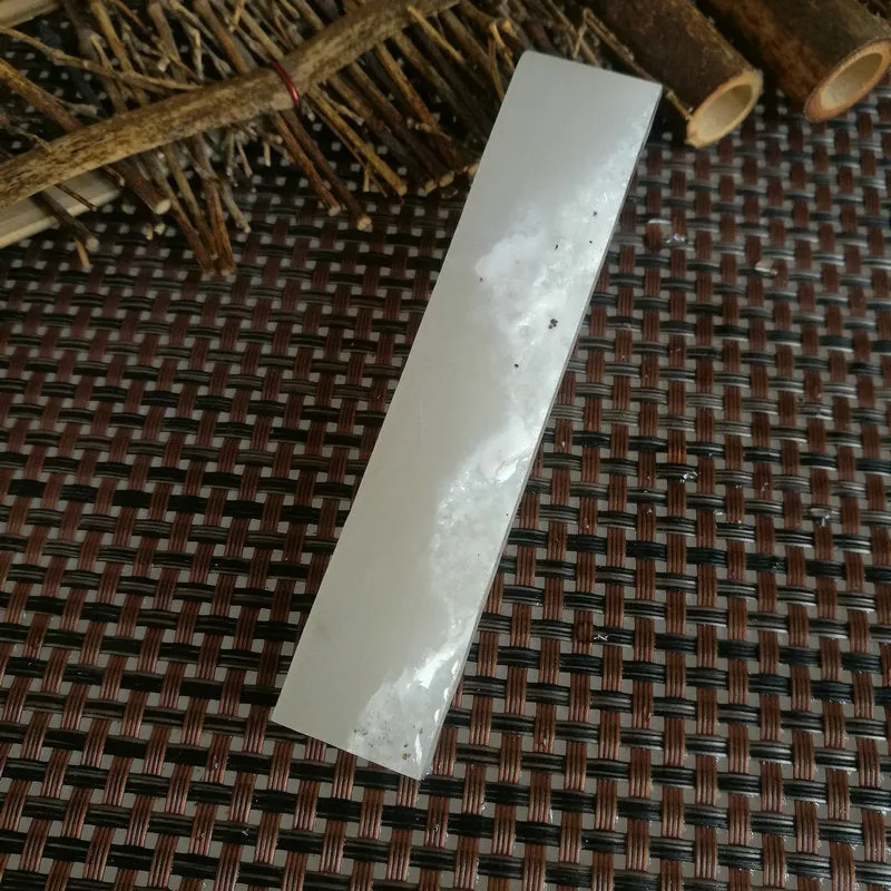 Natural Kunlun Jade Rough Nephrite Raw (44g, 10X2x0.8cm)