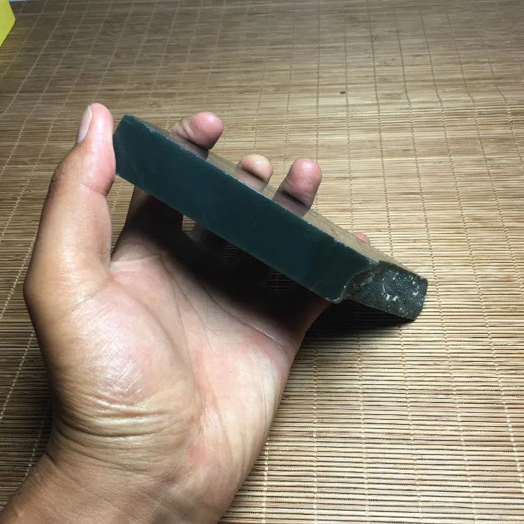 Natural Kunlun Jade Rough Nephrite Raw (550g, 9X8.5X2cm)