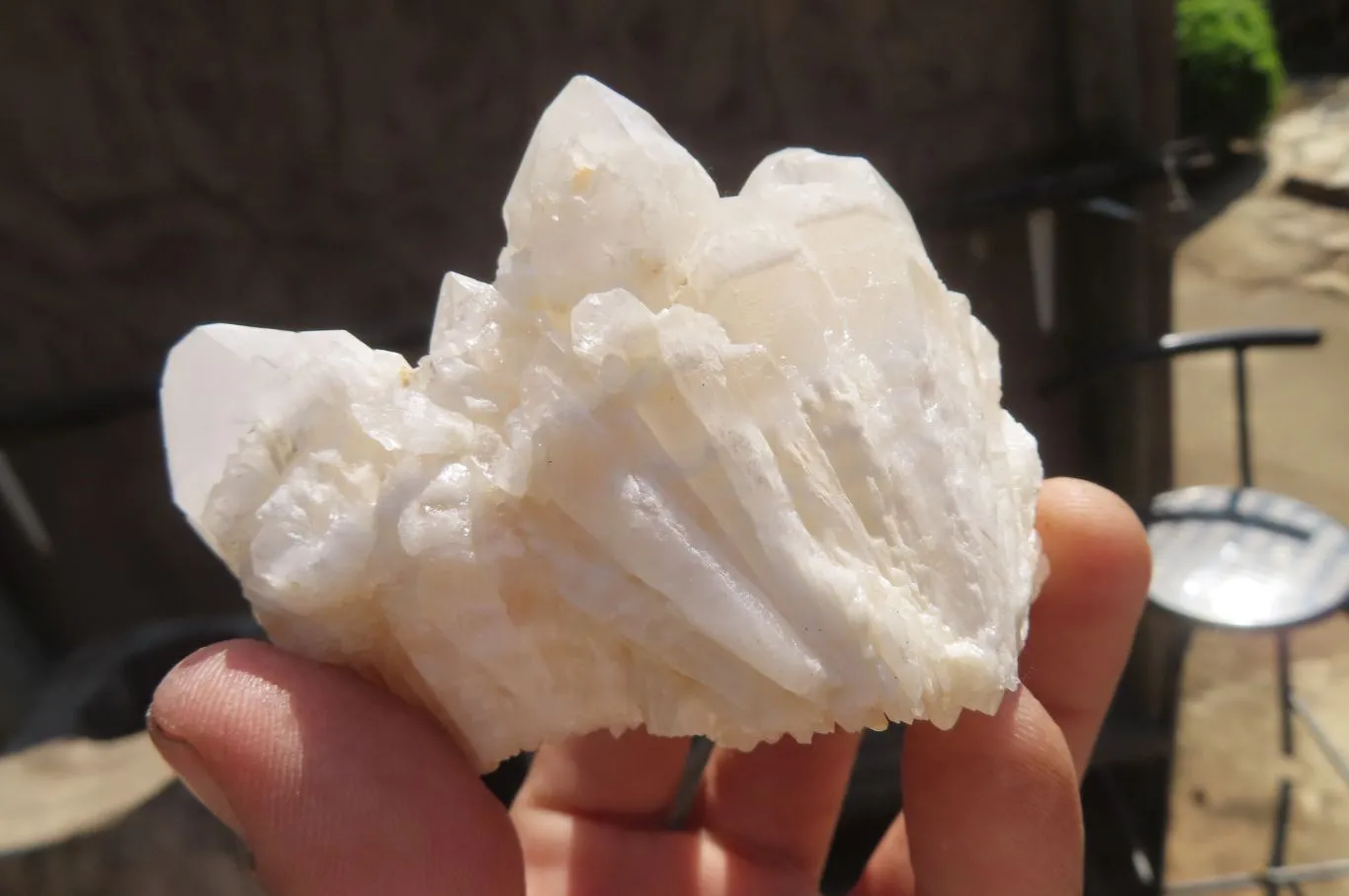 Natural Pineapple Candle Quartz Clusters x 6 From Antsirabe, Madagascar