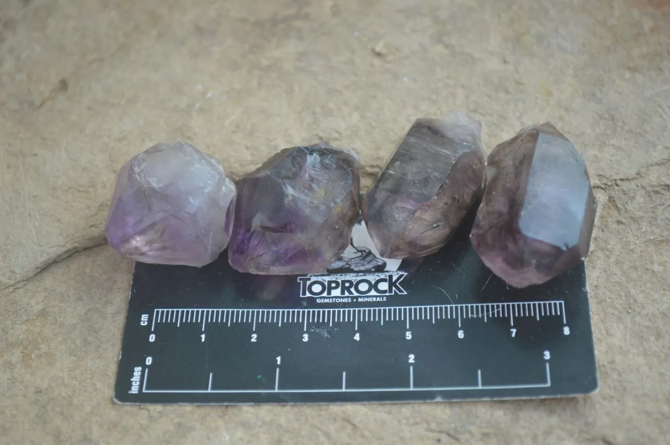 Natural Smokey Window Amethyst Crystals x 20 From Chiredzi, Zimbabwe