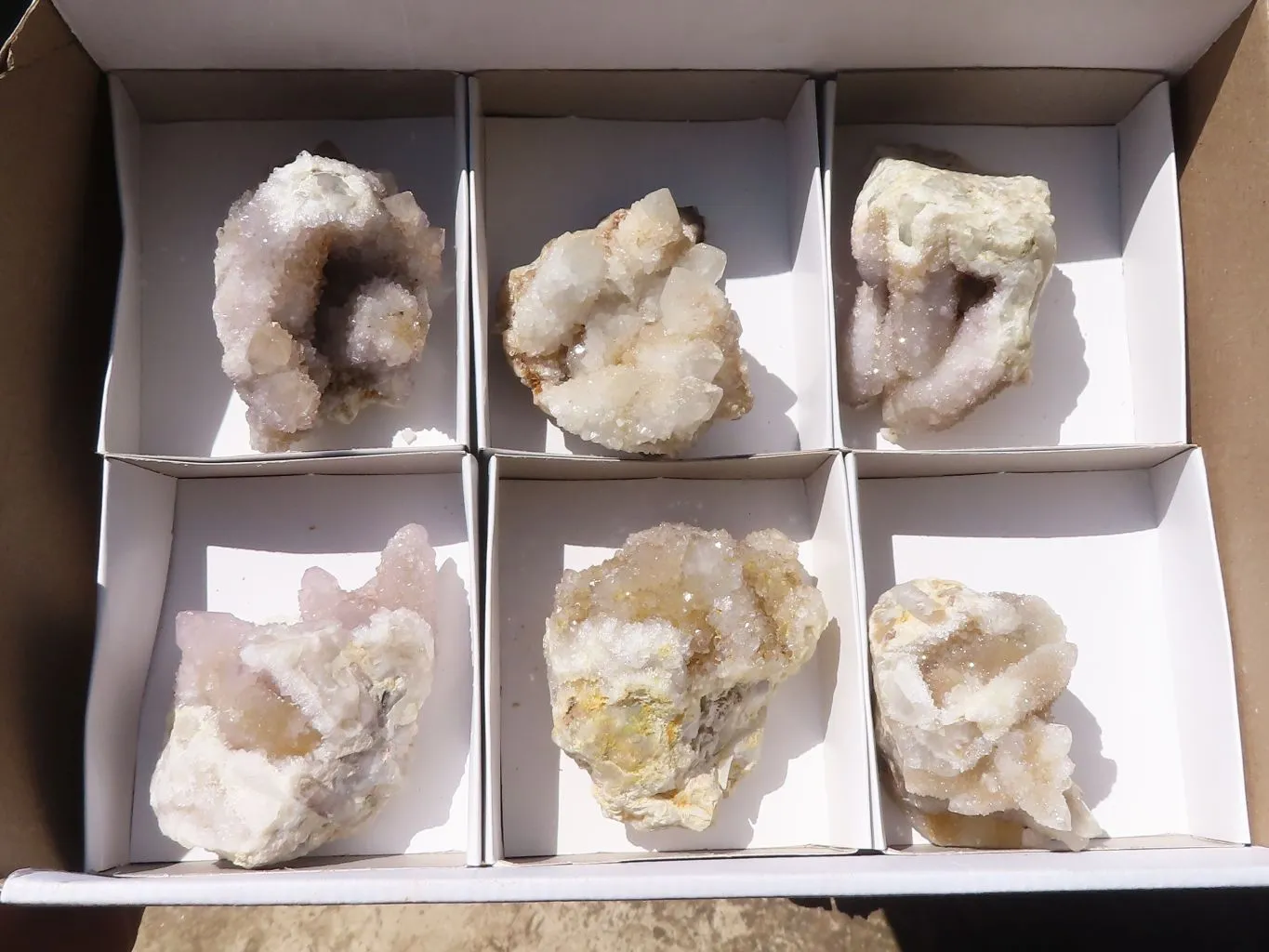 Natural Spirit Quartz Clusters x 6 From Boekenhouthoek, South Africa