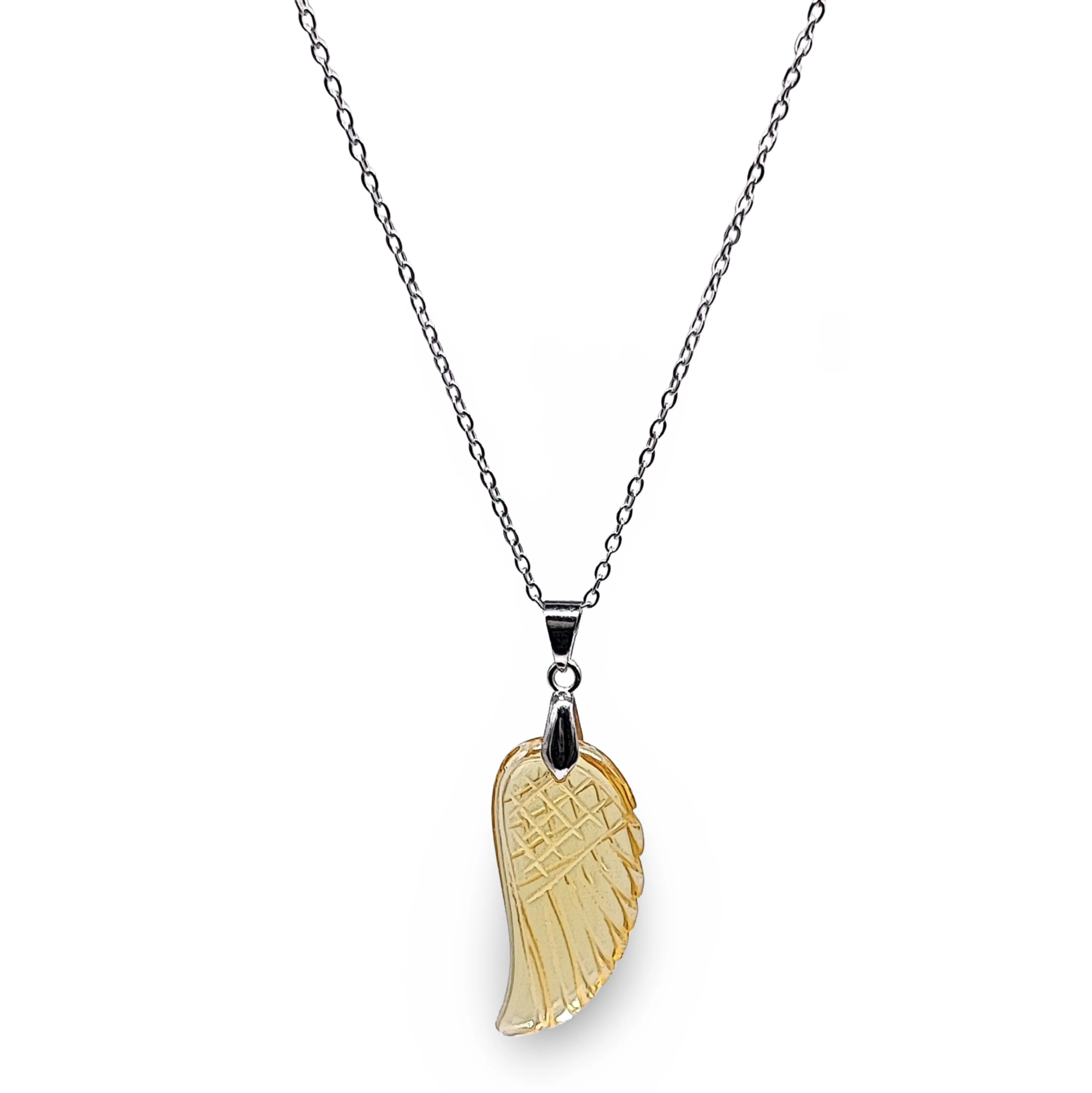 Necklace -Gemstone -Angel Wings -Citrine