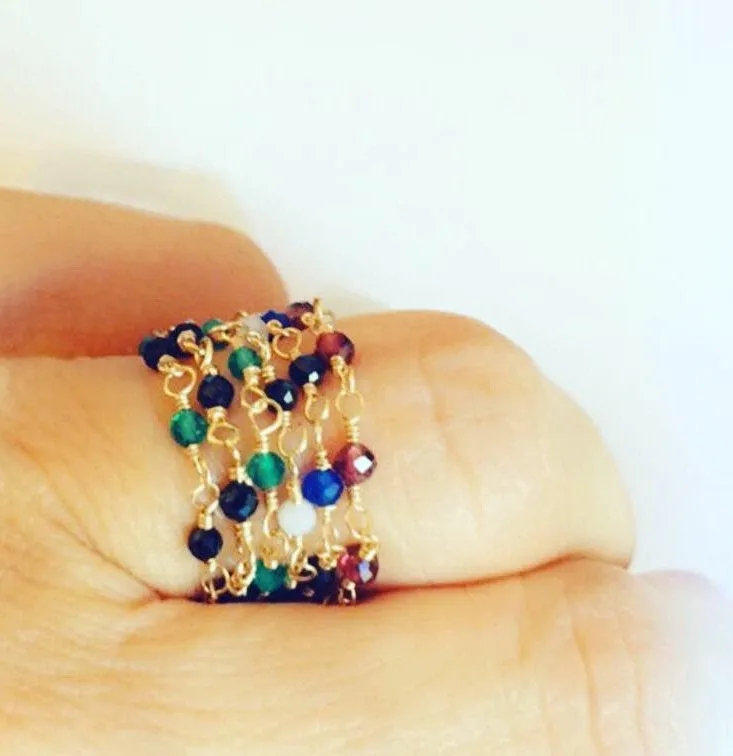 Onyx Bead Ring - Bonbon