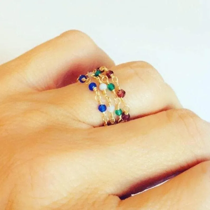 Onyx Bead Ring - Bonbon