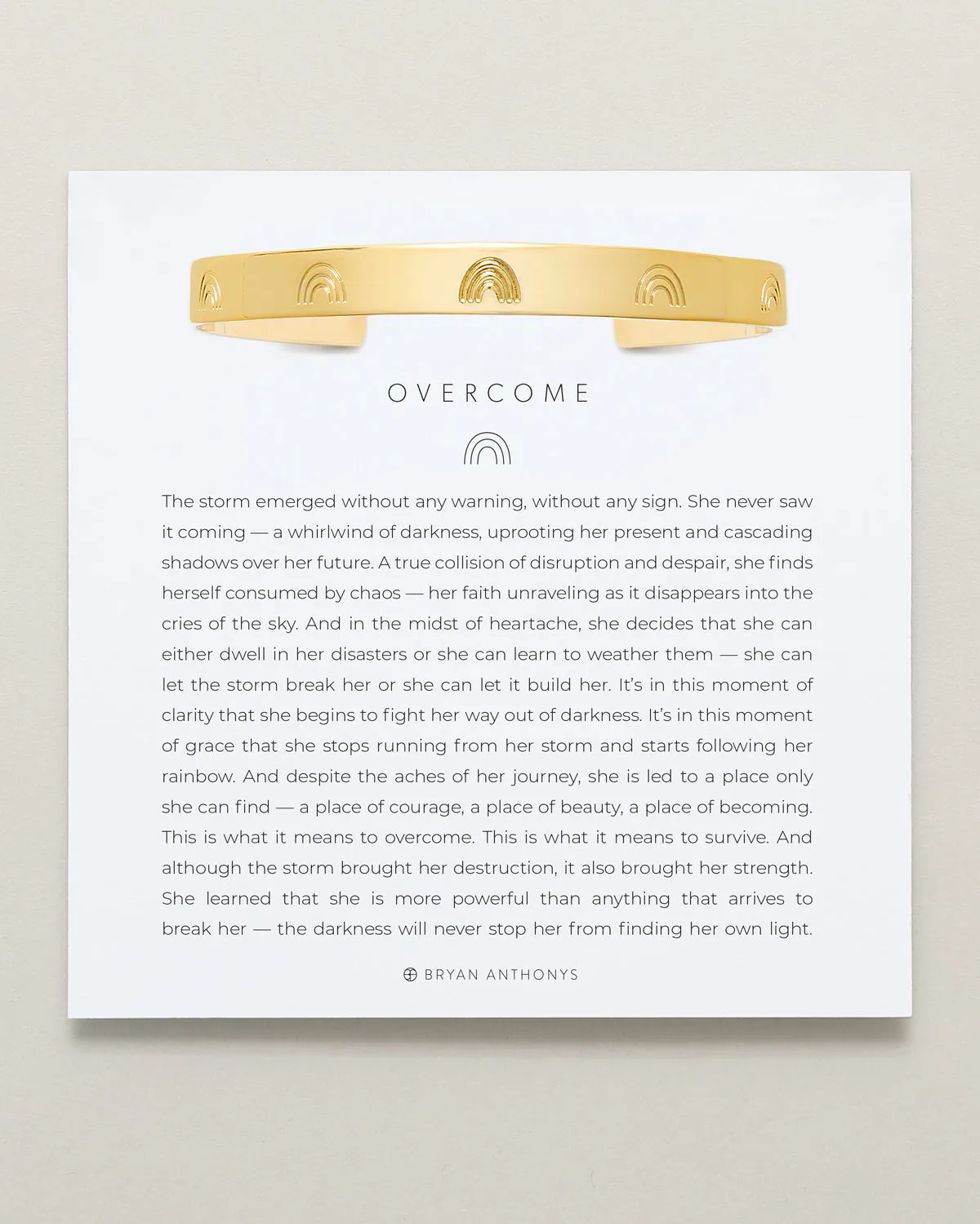 Overcome Engraved Cuff