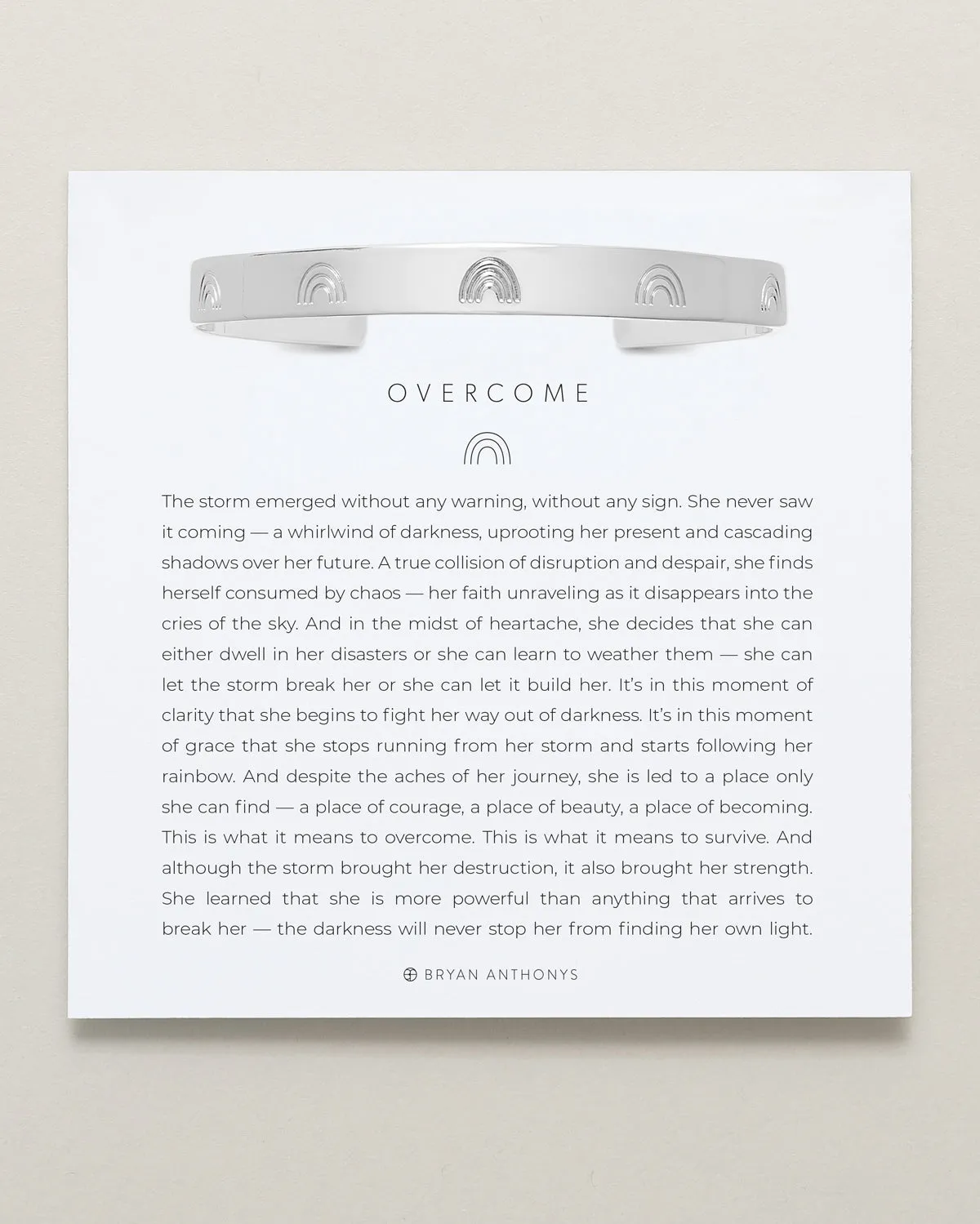 Overcome Engraved Cuff