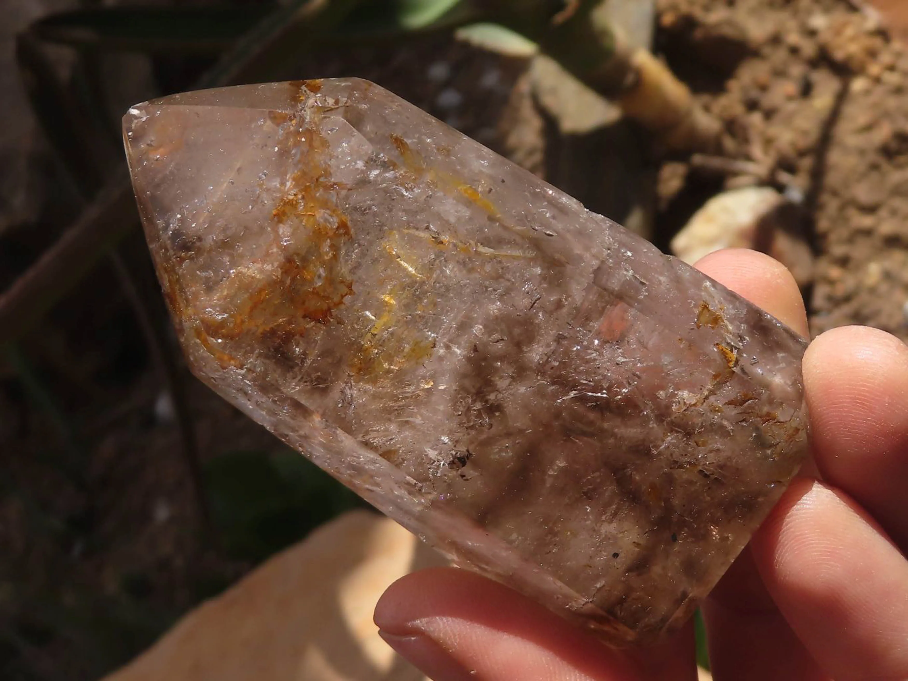 Polished Mixed Selection Of Smokey Quartz Crystals x 6 From Madagascar