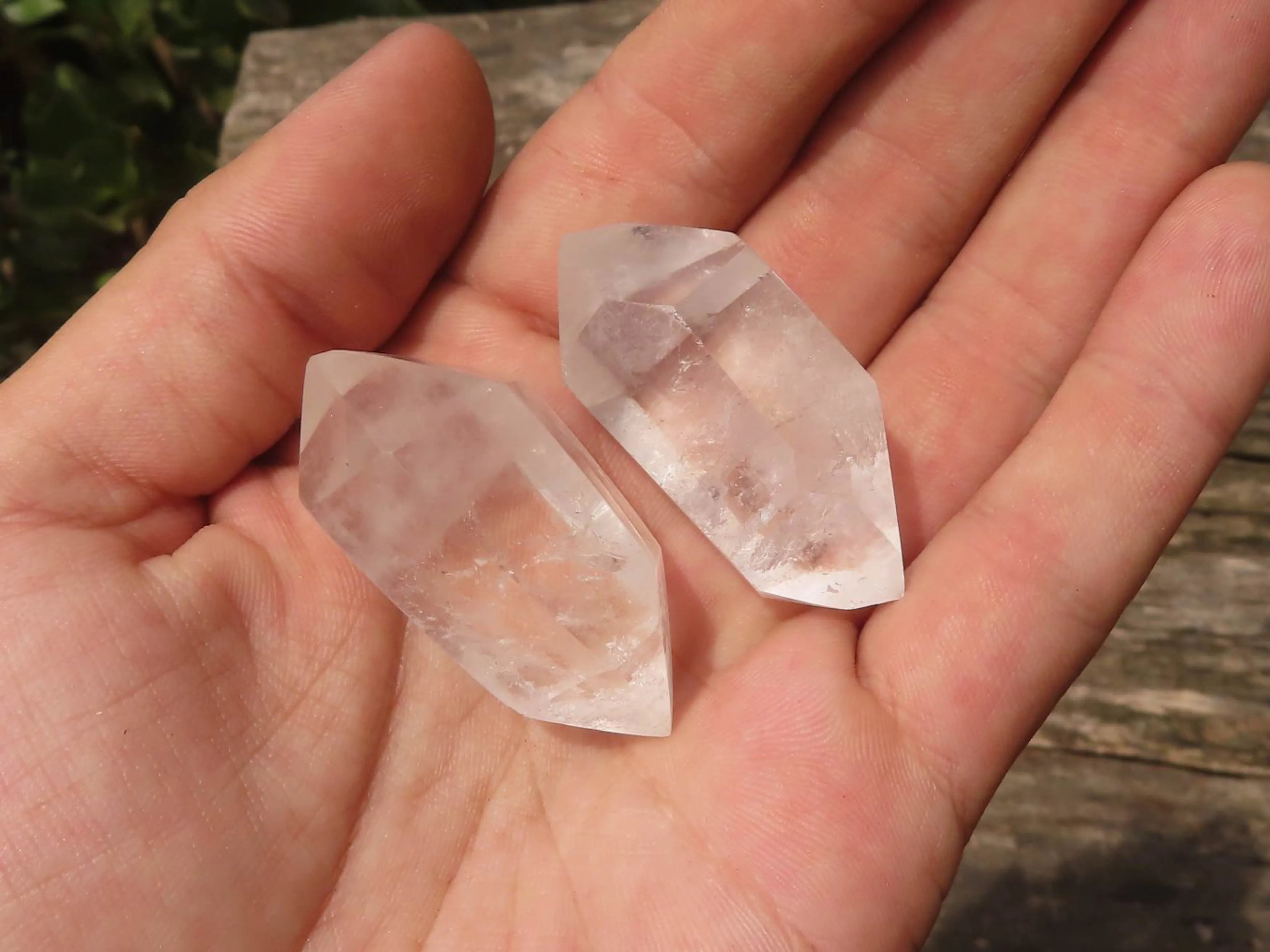 Polished Stunning Double Terminated Clear Quartz Crystals x 35 From Madagascar