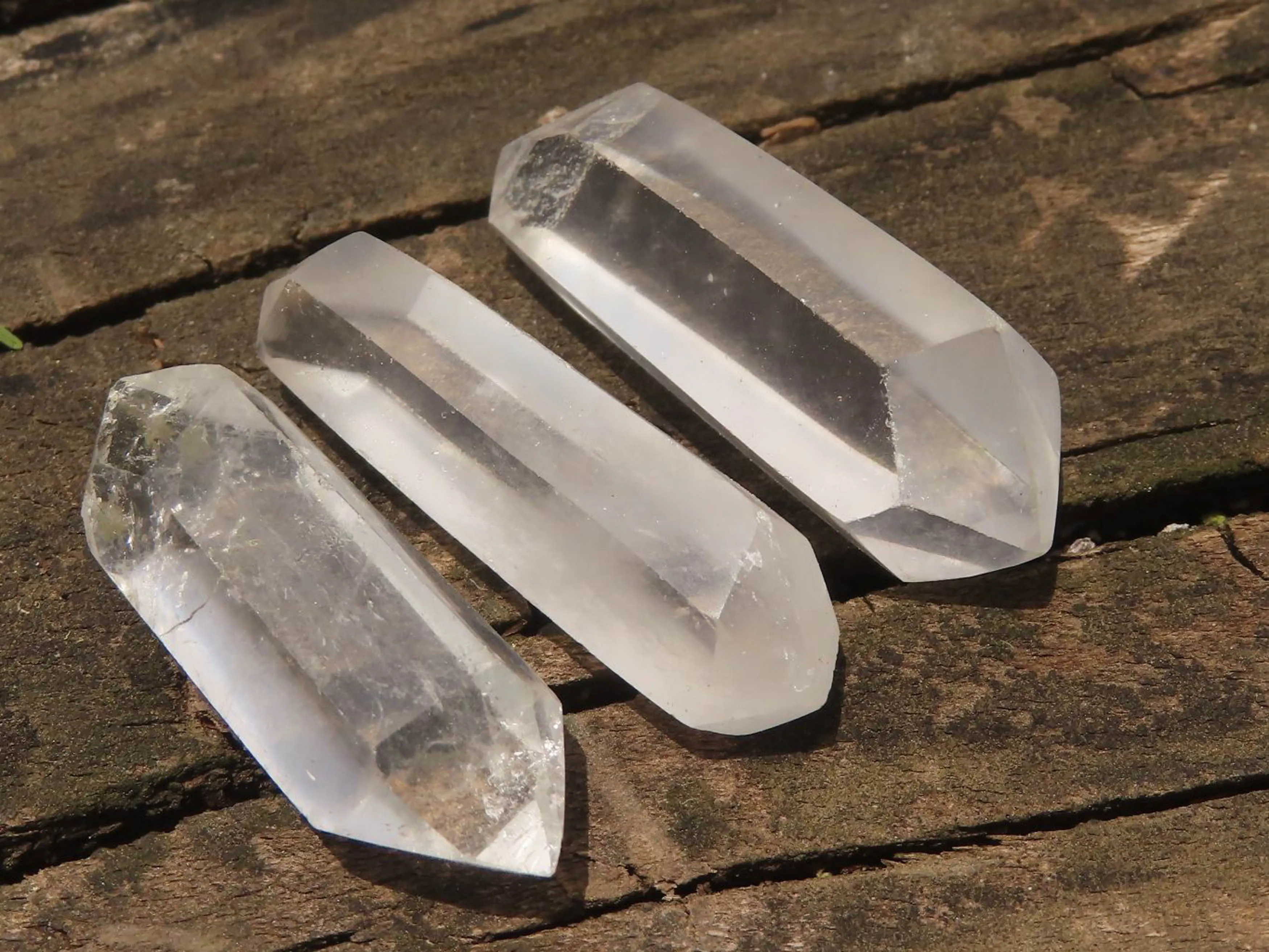 Polished Stunning Double Terminated Clear Quartz Crystals x 35 From Madagascar