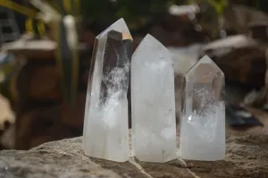 Polished Stunning Selection Of Clear Quartz Points  x 6 From Madagascar