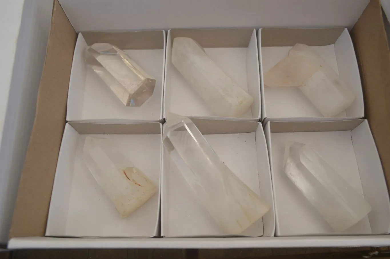 Polished Stunning Selection Of Clear Quartz Points  x 6 From Madagascar