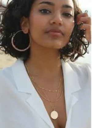 Red Star Quartz Hoops