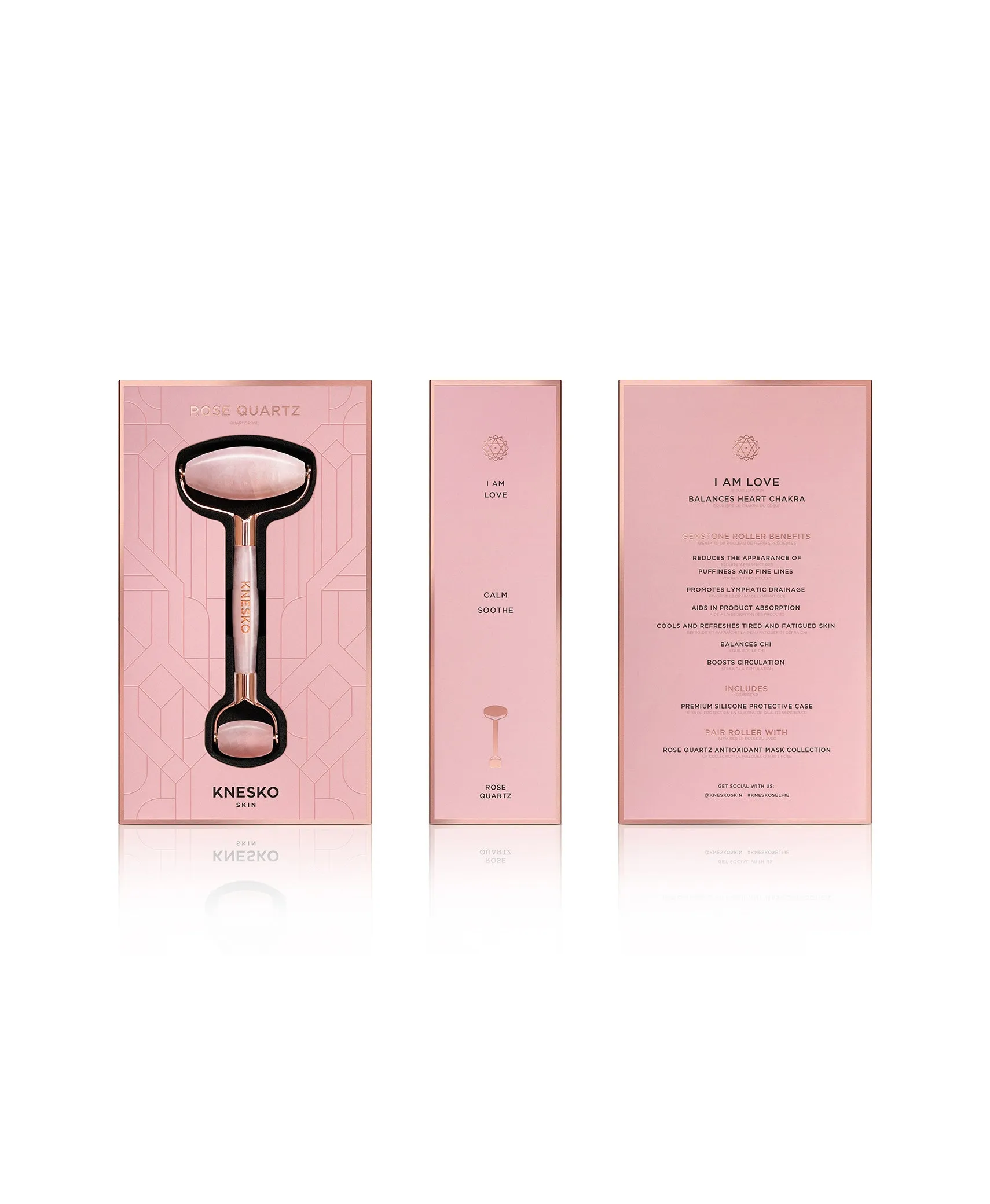 Rose Quartz Gemstone Roller