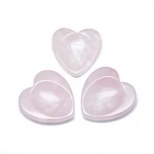 Rose Quartz Heart Worry Stone for Emotional Trauma