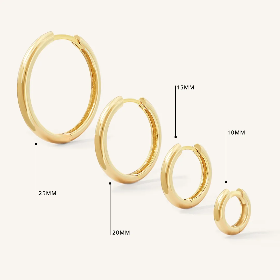 Rose Quartz Trove Charm Hoops