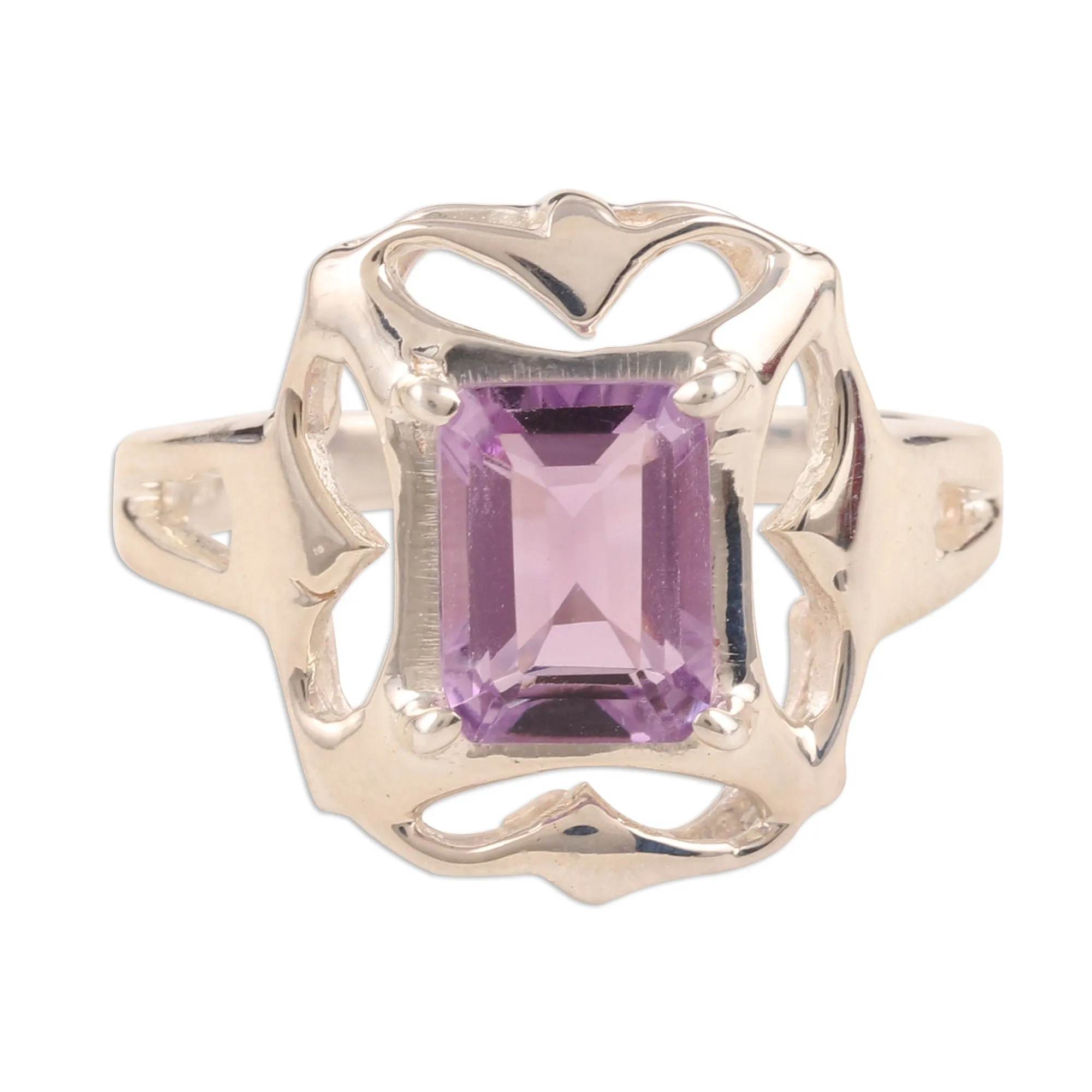 Silver and Amethyst Ring - Reverie | NOVICA