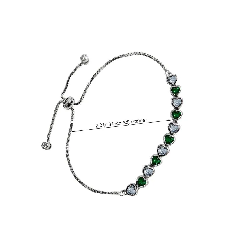 Silver Tiny Hearts Bracelet