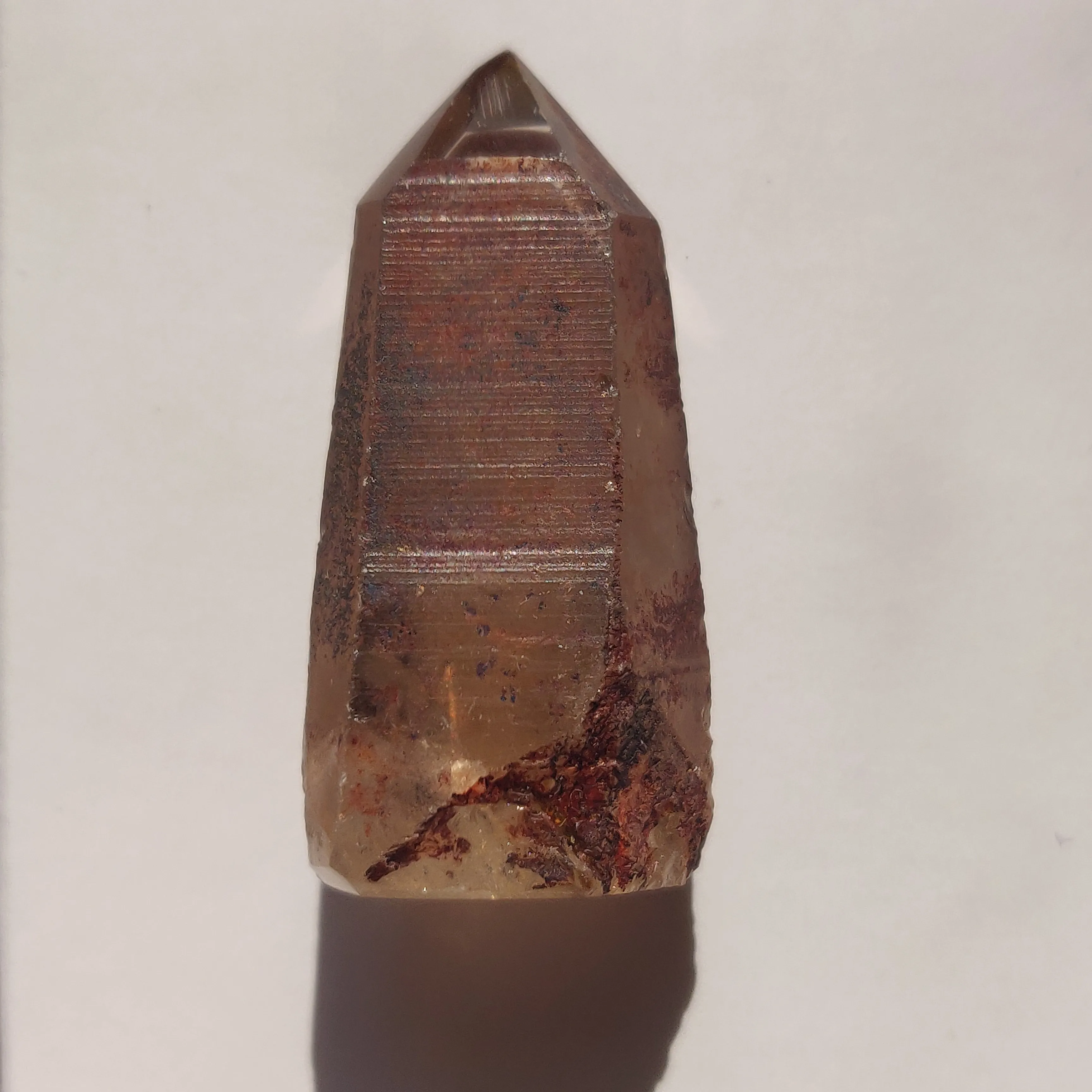 Smoky Garden Quartz Point, Lodolite Point (#10G)