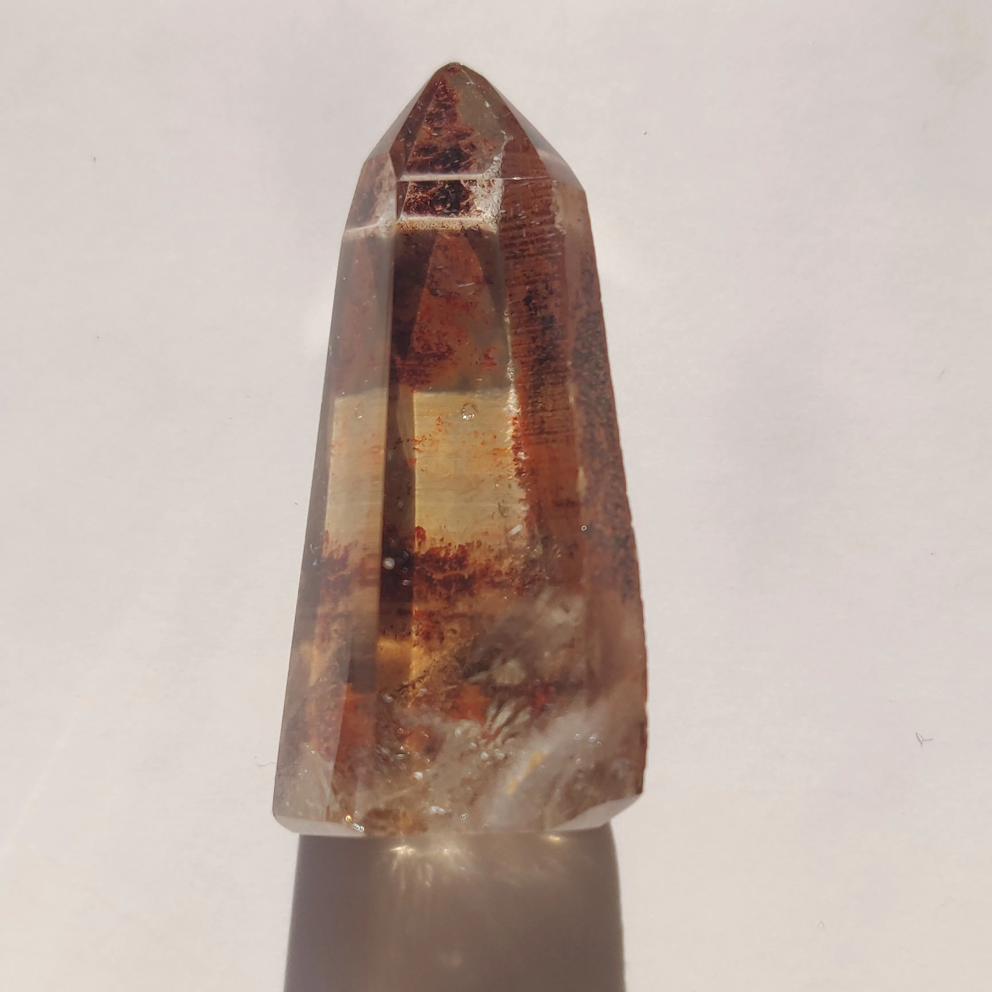 Smoky Garden Quartz Point, Lodolite Point (#10G)