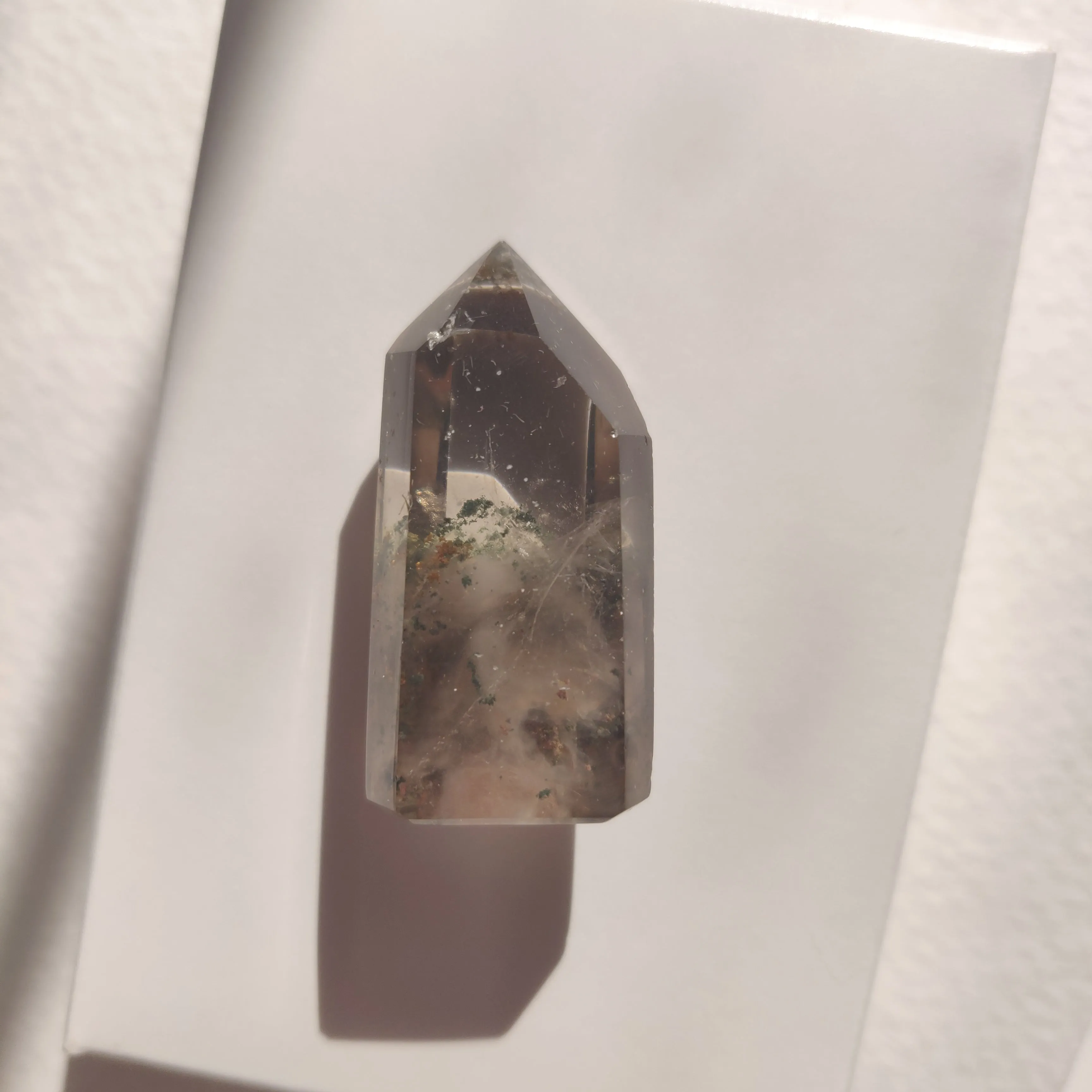 Smoky Garden Quartz Point, Lodolite Point (#2G)