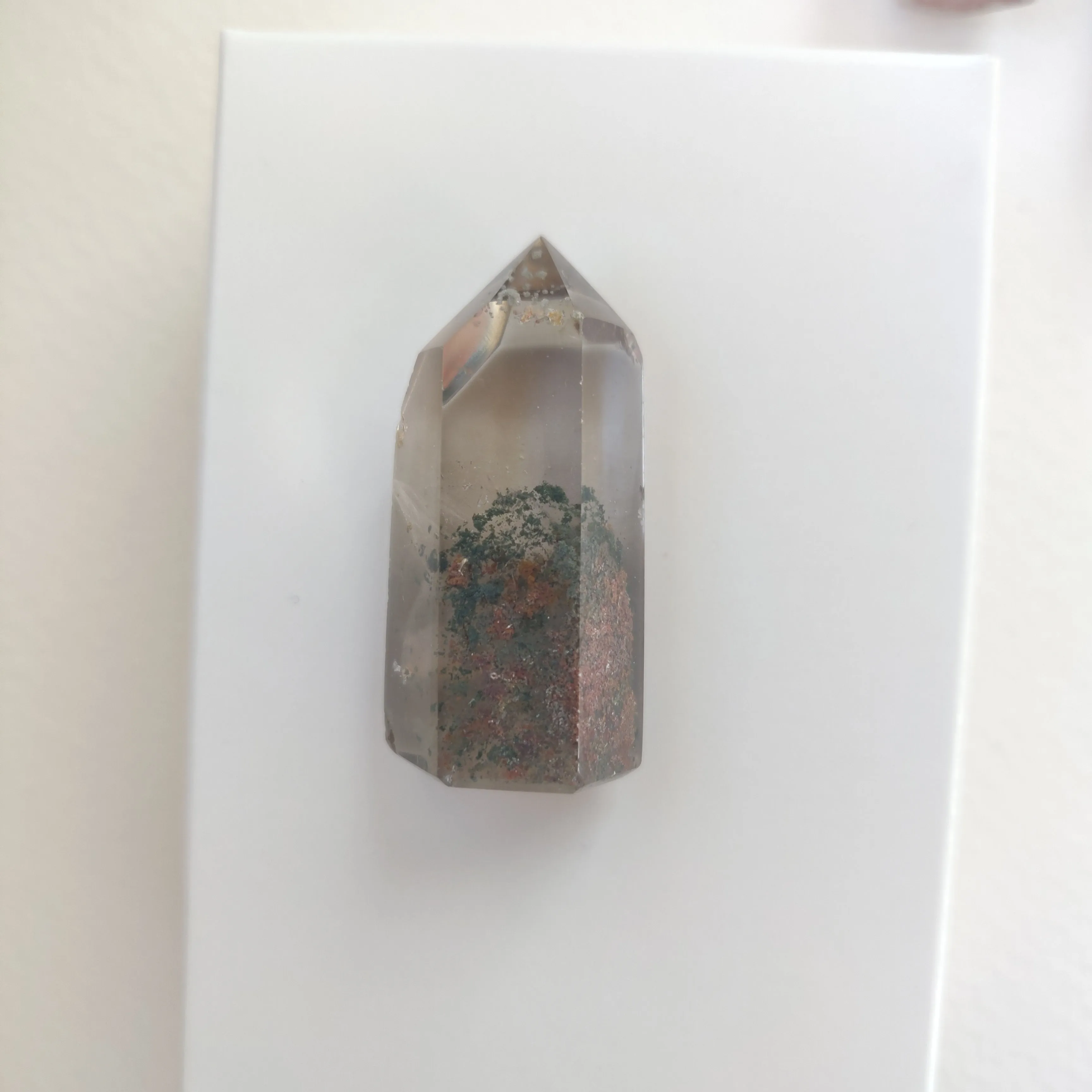 Smoky Garden Quartz Point, Lodolite Point (#2G)