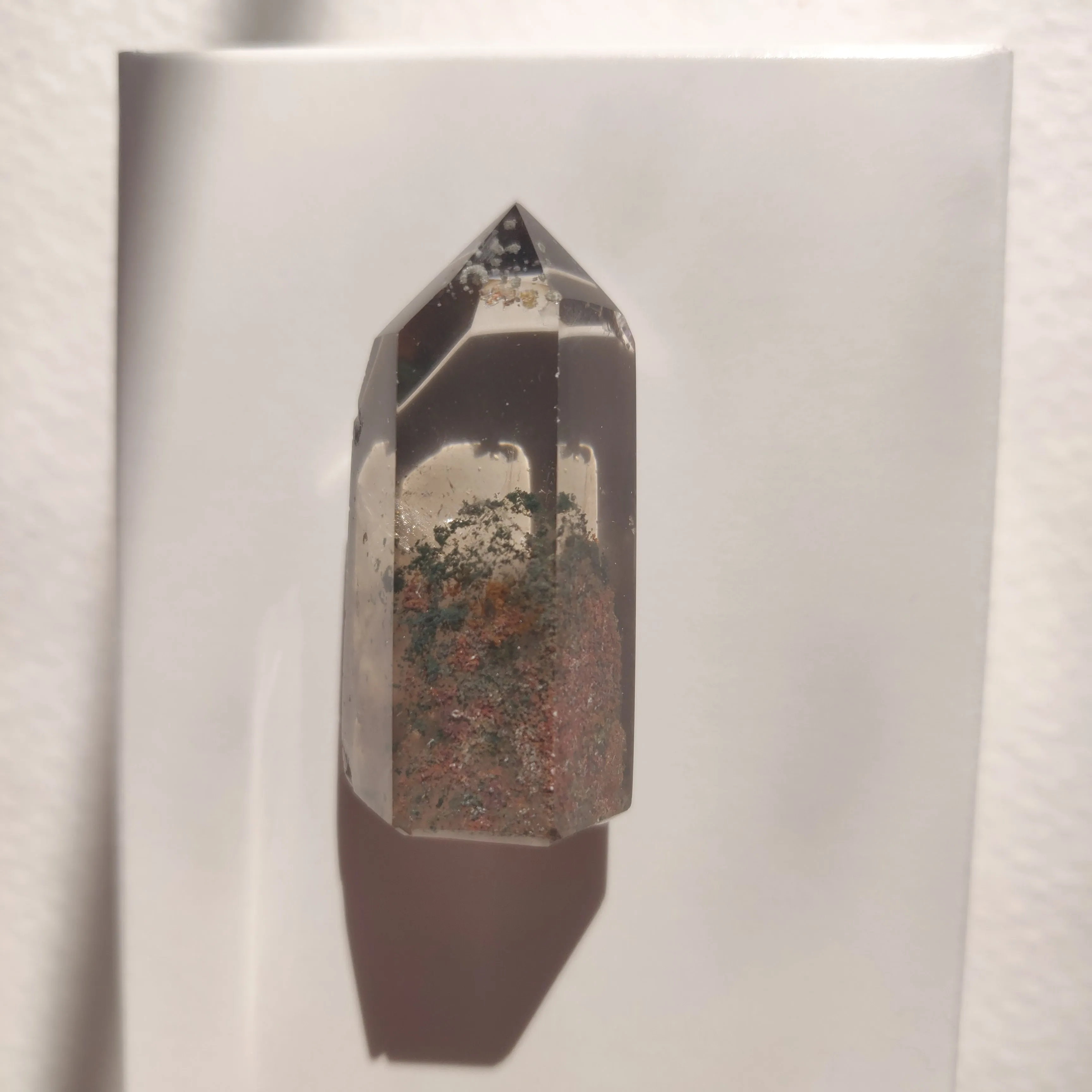 Smoky Garden Quartz Point, Lodolite Point (#2G)