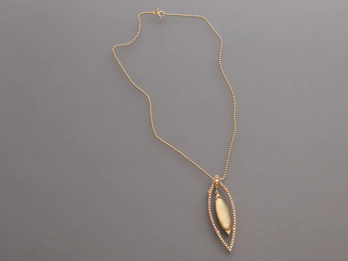 Stephen Webster Yellow Gold Citrine and Diamond Crystal Haze Drop Necklace