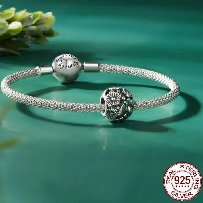 Sterling Silver Drop Flower Charm