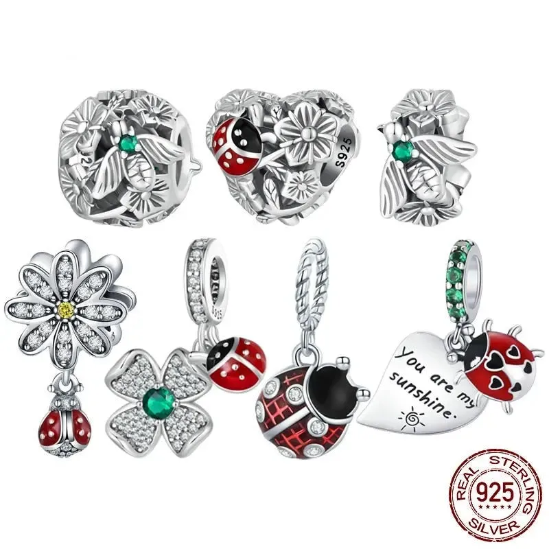 Sterling Silver Drop Flower Charm
