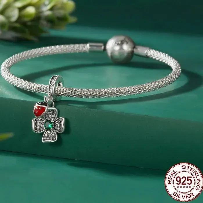 Sterling Silver Drop Flower Charm