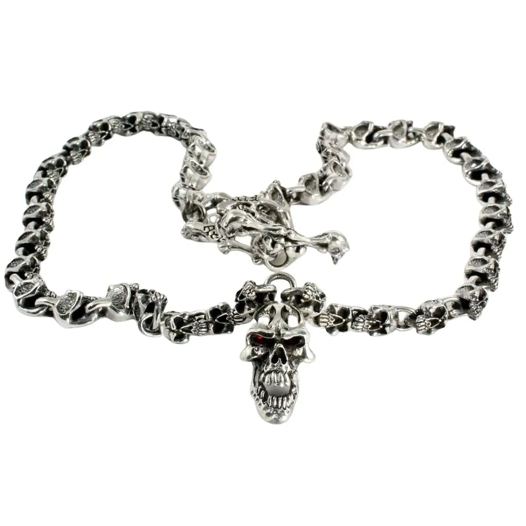 Sterling Silver Skull Necklace