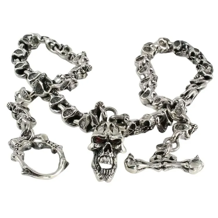 Sterling Silver Skull Necklace