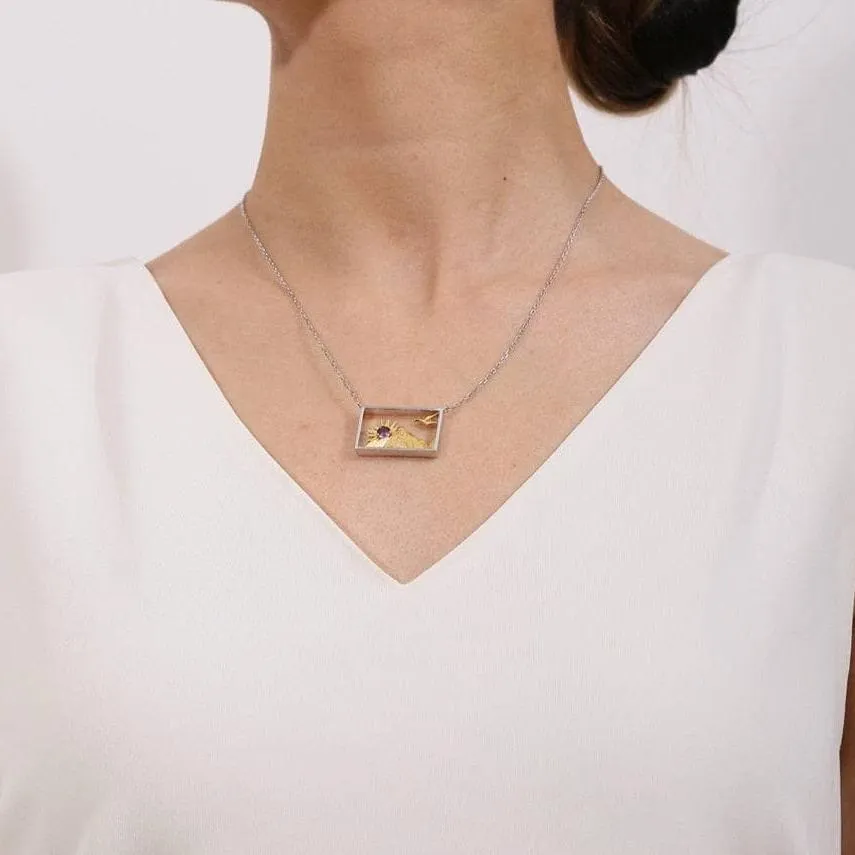 Sunrise Bird Creative Statement Necklace