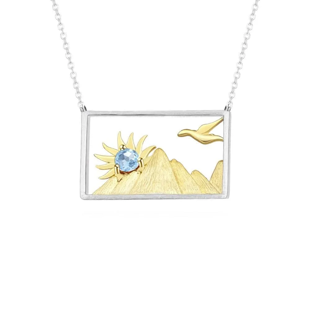 Sunrise Bird Creative Statement Necklace