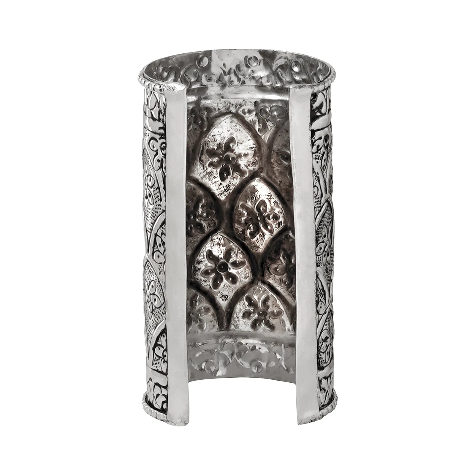 Teejh Harshali Silver Oxidised Cuff Bracelet