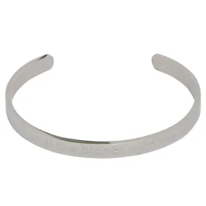 Travel the Planet with Me: Stainless Steel Bracelet with Engraved Message for Travel Enthusiasts