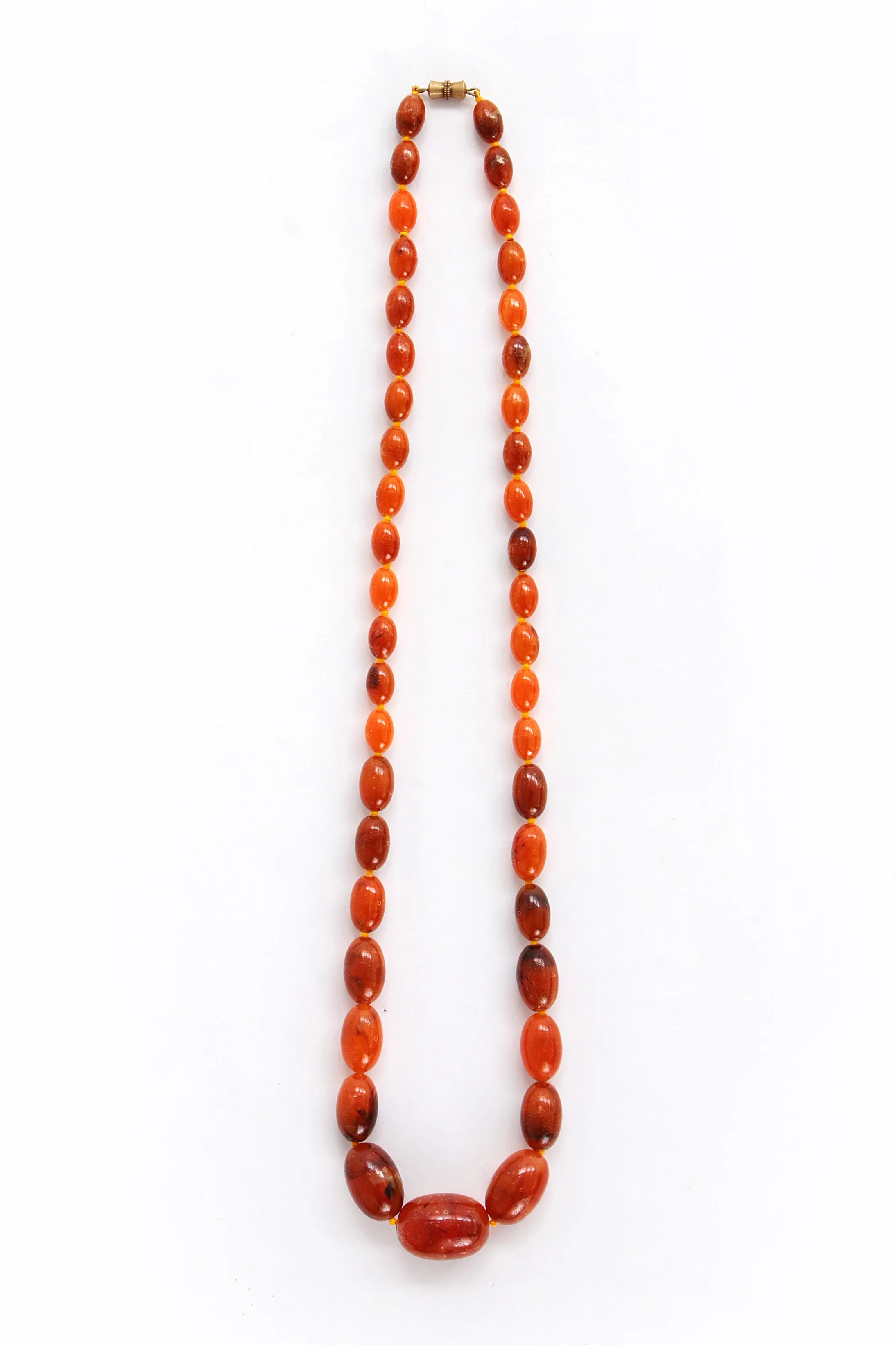 Vintage Amber Necklace - Unique Patina, 1960